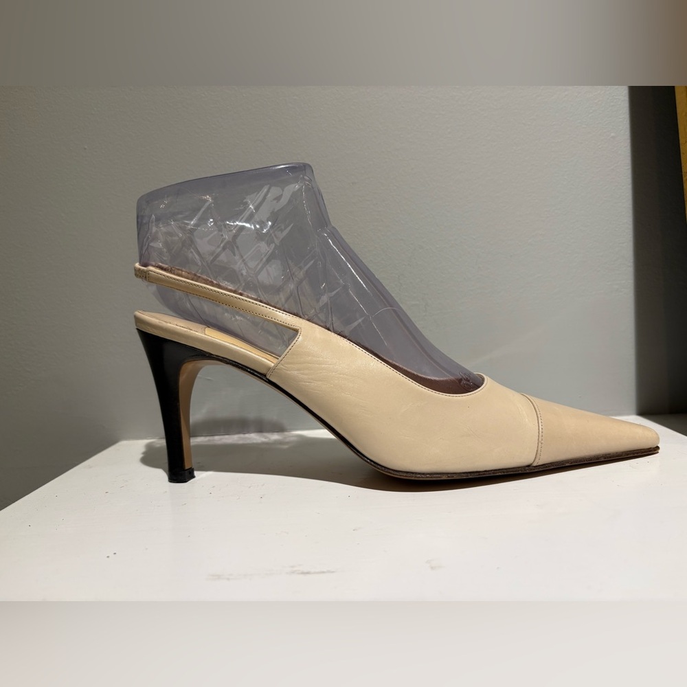 Cole Haan Cream Slingback Heels - Picture 10 of 15